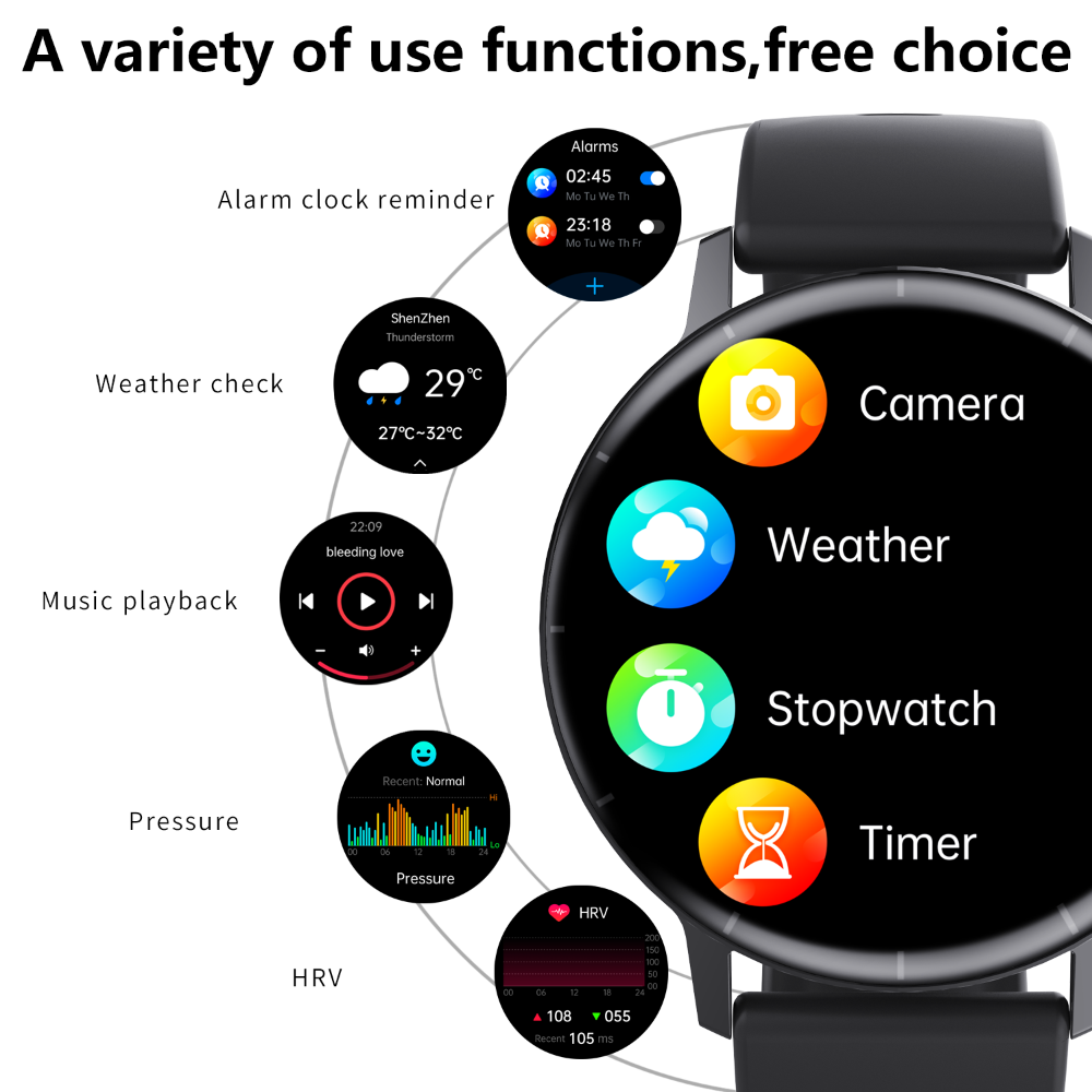 ECG Smart Health Watch — Blood Glucose & Heart Rate Monitor