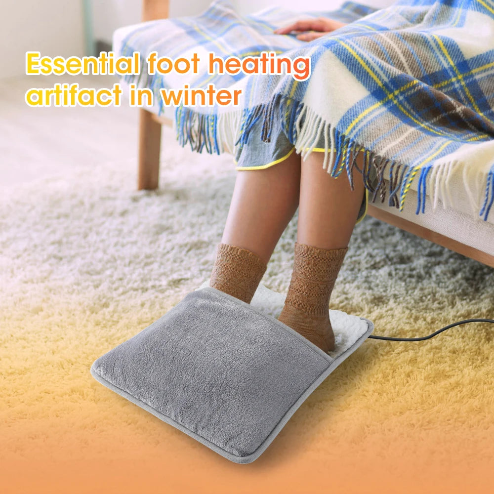 Electric USB Foot Heating Pad – Soft Plush Washable Foot Warmer