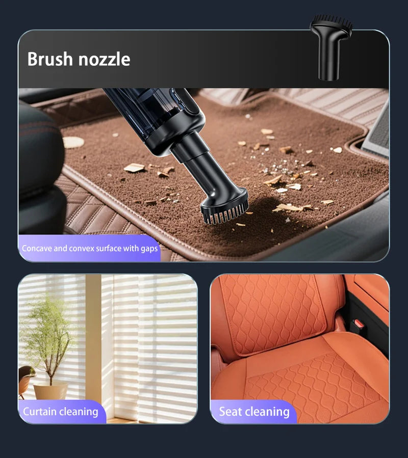 NovaPrime F16 Portable Car Vacuum Cleaner – 17,000PA Wireless Handheld with Dust Dump