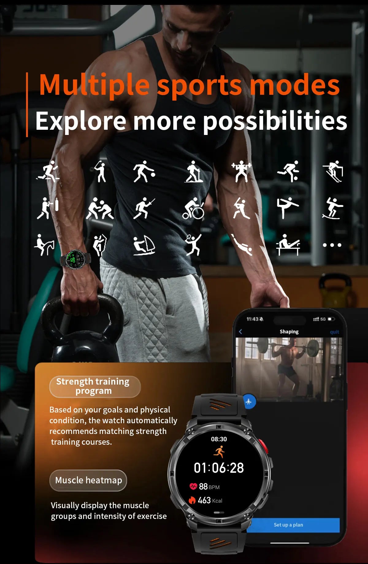 2026 New T-Rex3 Pro GPS Tracker 1100mAh Smartwatch Men 120-Day Standby Clock Rugged Outdoor Sport 10ATM Waterproof Call Watches