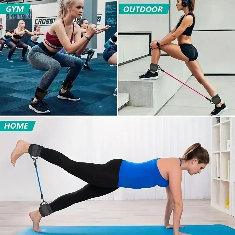 6-Piece Leg Resistance Band Set