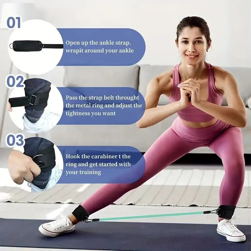 6-Piece Leg Resistance Band Set